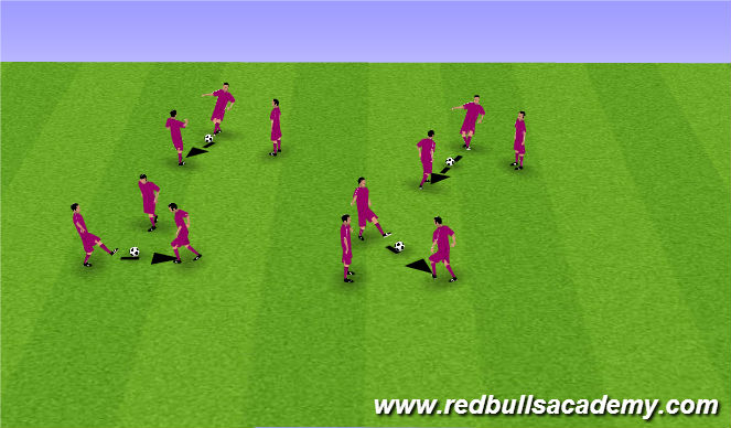 Football/Soccer Session Plan Drill (Colour): Quick Passing Triangles