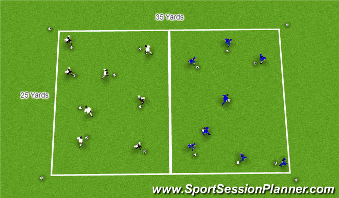 Football/Soccer Session Plan Drill (Colour): Warm Up