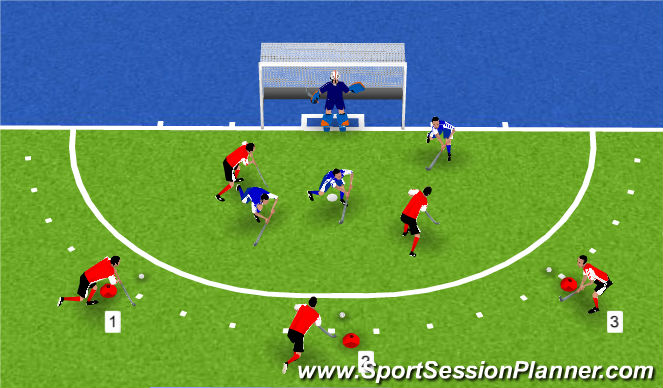 Hockey Session Plan Drill (Colour): Screen 6