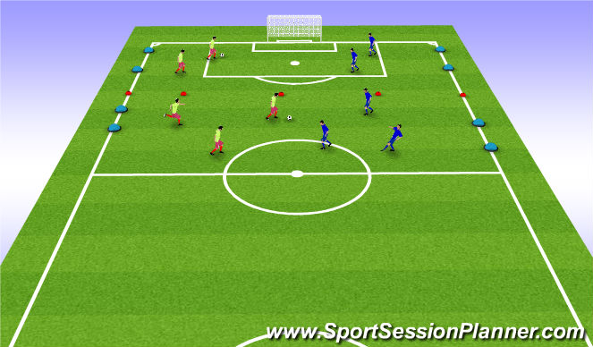 Football/Soccer Session Plan Drill (Colour): SSG1