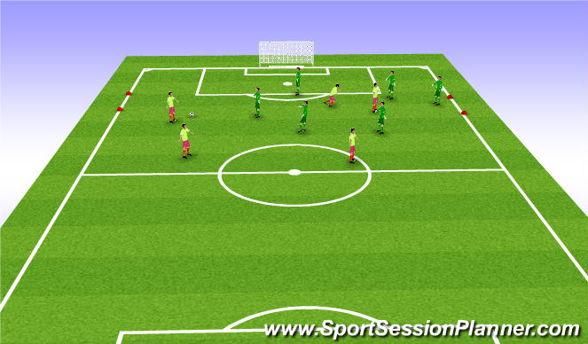 Football/Soccer Session Plan Drill (Colour): SSG2