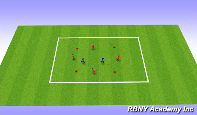 Football/Soccer Session Plan Drill (Colour): Warm Up