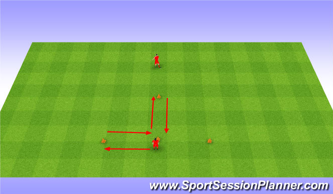 Football/Soccer Session Plan Drill (Colour): Warm up and agility. Rozgrzewka i zwinność.