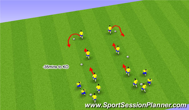 Football/Soccer Session Plan Drill (Colour): Part II - FIFA 11 Dynamics (10mins)