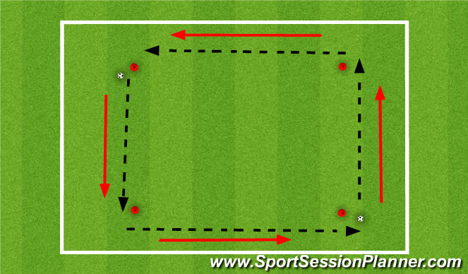 Football/Soccer Session Plan Drill (Colour): Warm Up