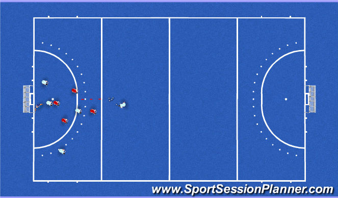 Hockey Session Plan Drill (Colour): Animation 1