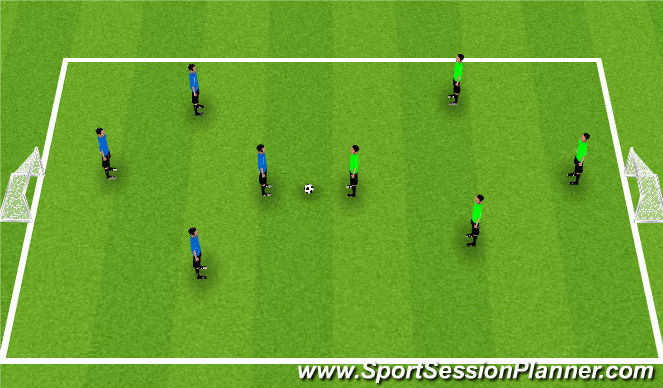 Football/Soccer Session Plan Drill (Colour): King's Court With Focus on Movement