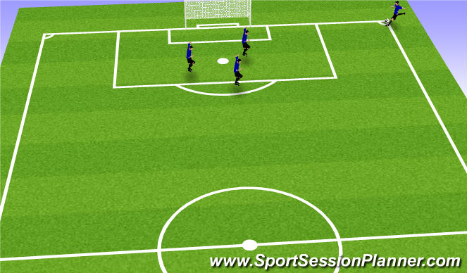 Football/Soccer Session Plan Drill (Colour): set piece practice