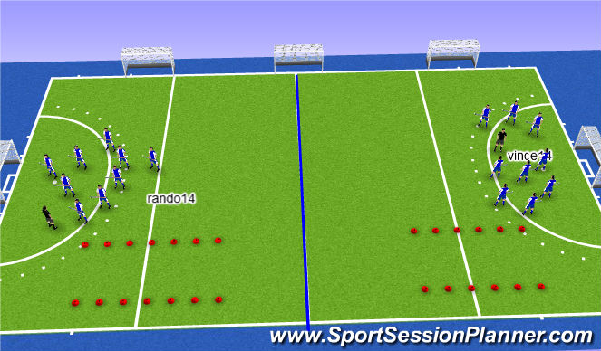 Hockey Session Plan Drill (Colour): opzet