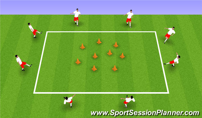 Football/Soccer Session Plan Drill (Colour): Bowling 1