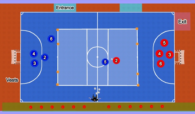 Futsal Session Plan Drill (Colour): Activity 1