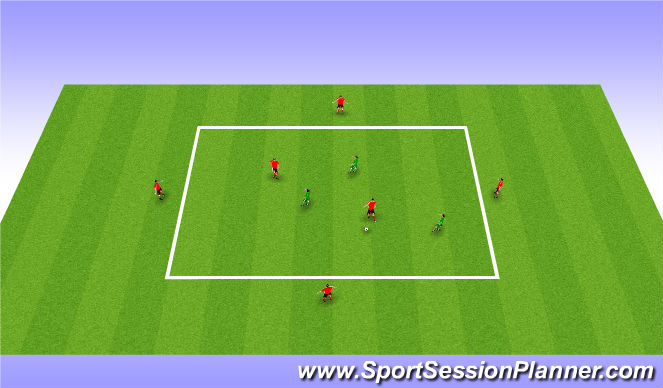 Football/Soccer Session Plan Drill (Colour): Possession game woking in small units