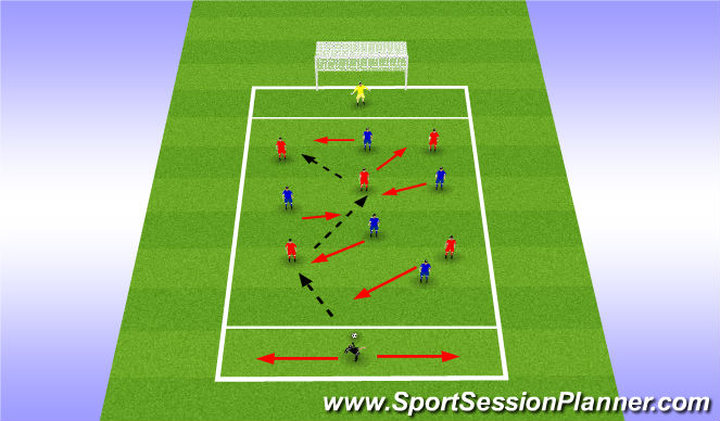 Football/Soccer Session Plan Drill (Colour): Playing Out SSG