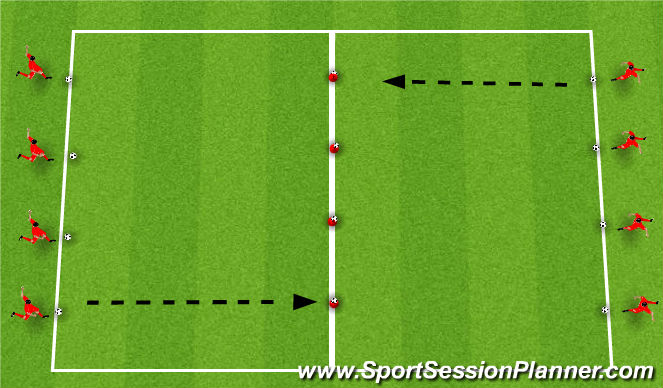 Football/Soccer Session Plan Drill (Colour): Fire Ball