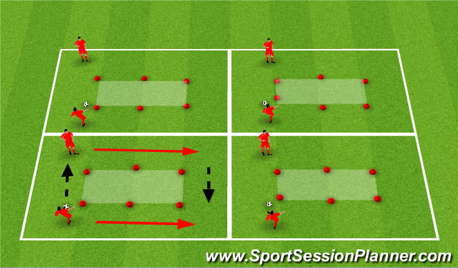 Football/Soccer Session Plan Drill (Colour): Pass No Zone