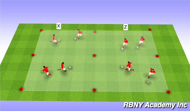 Football/Soccer Session Plan Drill (Colour): Ball Mastery