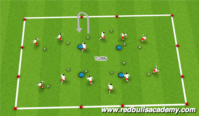 Football/Soccer Session Plan Drill (Colour): Warm Up/Main Theme