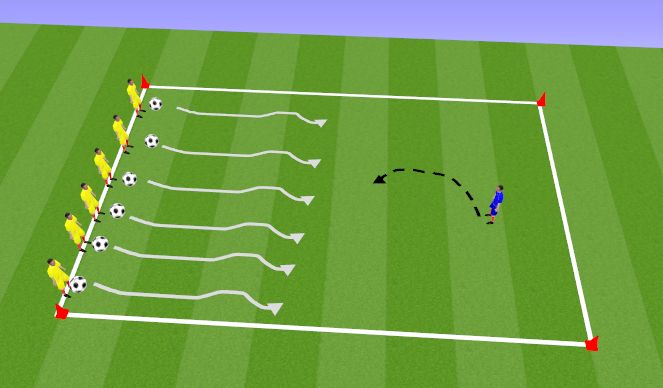 Football/Soccer Session Plan Drill (Colour): Warm-Up - The hawk game