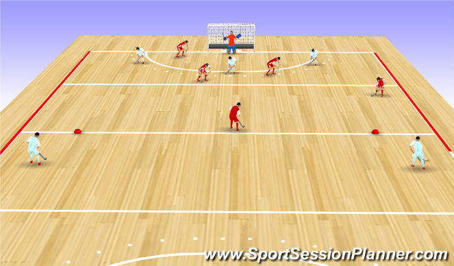 Hockey Session Plan Drill (Colour): Animation 1