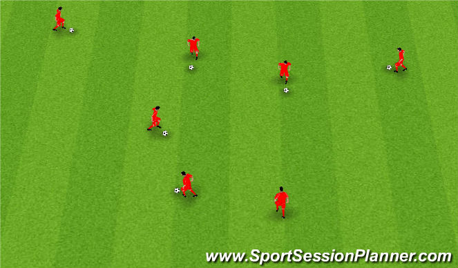 Football/Soccer Session Plan Drill (Colour): Warm Up