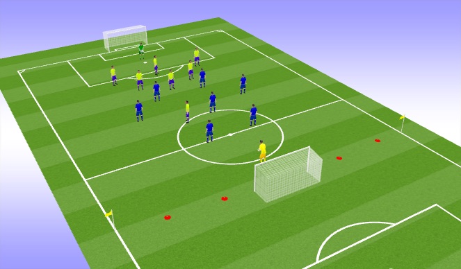 Football/Soccer Session Plan Drill (Colour): The low block SSG