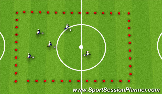 Football/Soccer Session Plan Drill (Colour): ball control