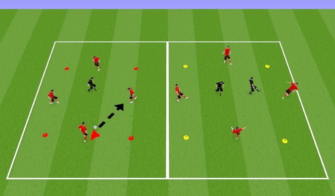 Football/Soccer Session Plan Drill (Colour): Rondo