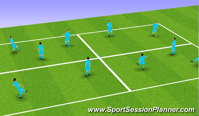 Football/Soccer Session Plan Drill (Colour): Warm Up