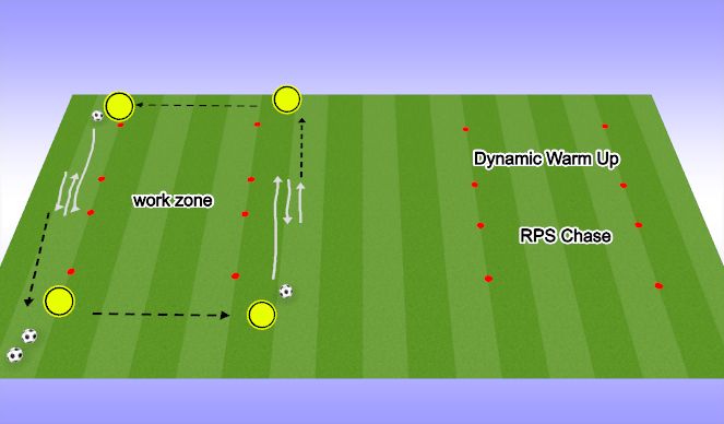 Football/Soccer Session Plan Drill (Colour): Tech Warm Up 