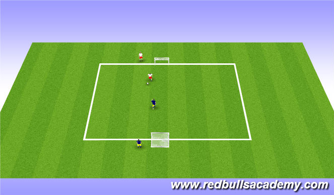 Football/Soccer Session Plan Drill (Colour): 1v1 Facing forward