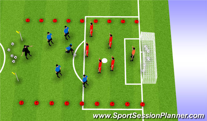 Football/Soccer Session Plan Drill (Colour): King's Court