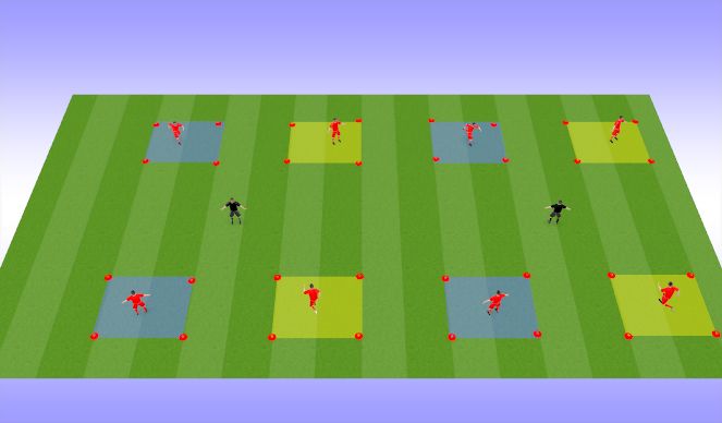 Football/Soccer Session Plan Drill (Colour): Warm up