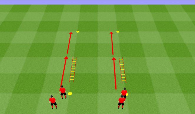 Football/Soccer Session Plan Drill (Colour): Coordination: Ladders