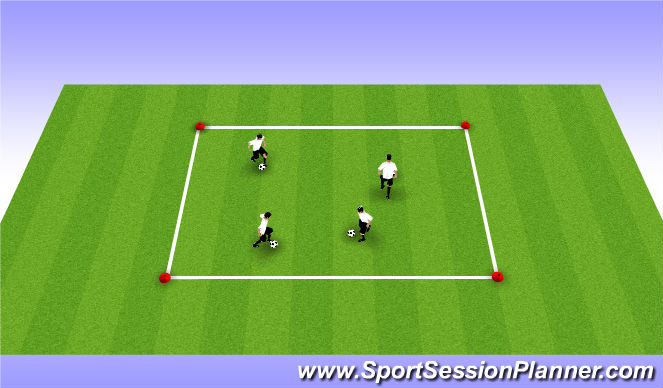 Football/Soccer Session Plan Drill (Colour): Ball Mastery