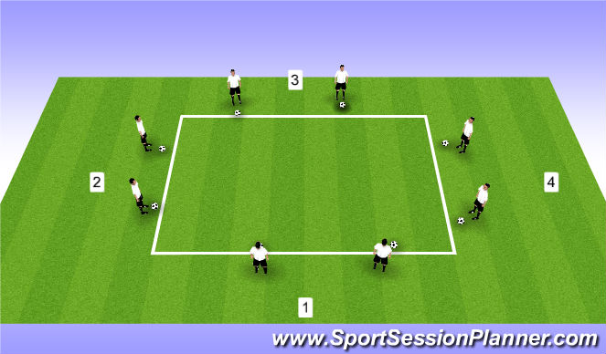 Football/Soccer Session Plan Drill (Colour): Numbers Cross