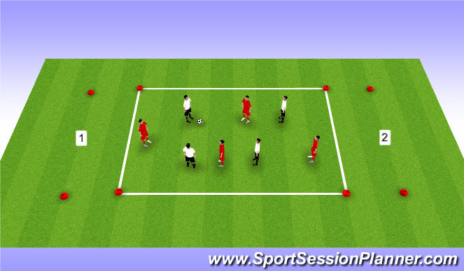 Football/Soccer Session Plan Drill (Colour): Zone Game