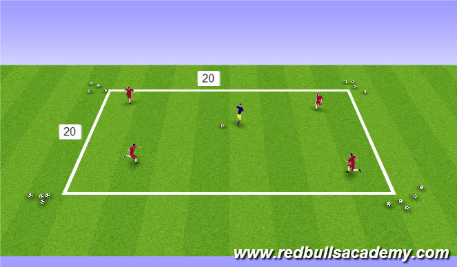 Football/Soccer Session Plan Drill (Colour): Warm up