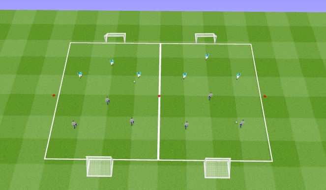 Football/Soccer Session Plan Drill (Colour): 3v3 games