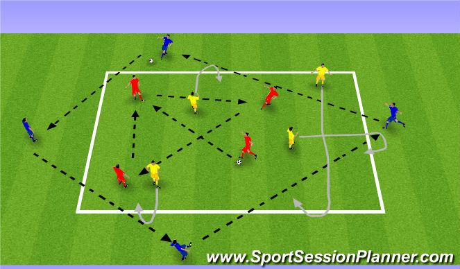 Football/Soccer Session Plan Drill (Colour): Warn-up