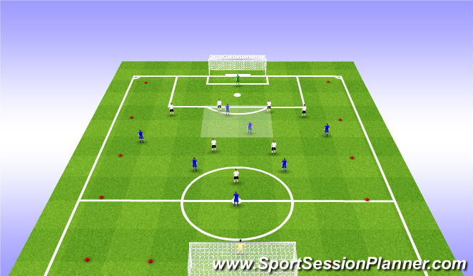 Football/Soccer Session Plan Drill (Colour): SSG