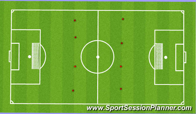 Football/Soccer Session Plan Drill (Colour): Breaking the offside line