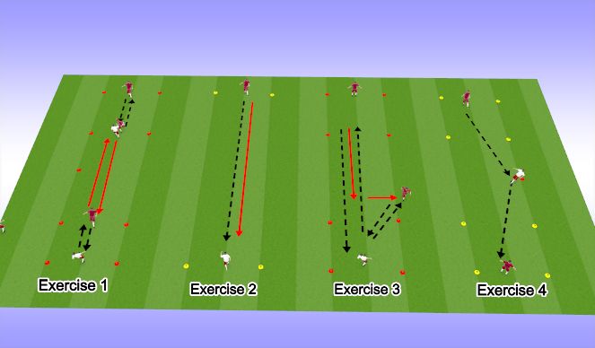 Football/Soccer Session Plan Drill (Colour): passing reps