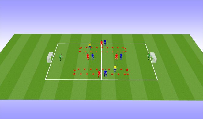 Football/Soccer Session Plan Drill (Colour): Wedstrijdvorm 2