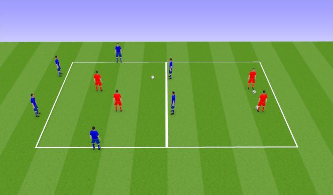 Football/Soccer Session Plan Drill (Colour): Tussenvorm 1