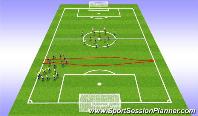 Football/Soccer Session Plan Drill (Colour): Stage 1