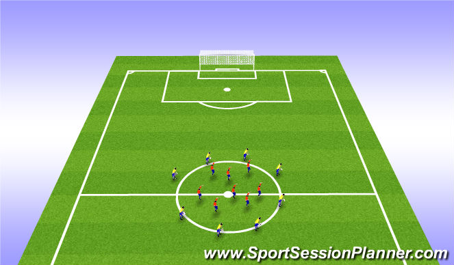 Football/Soccer Session Plan Drill (Colour): Stage 1