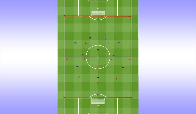 Football/Soccer Session Plan Drill (Colour): 11v11