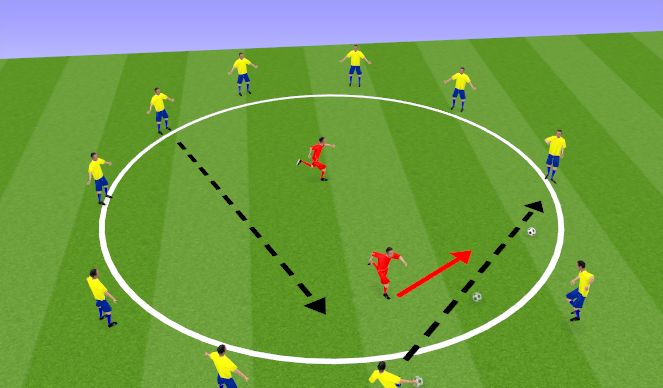 Football/Soccer Session Plan Drill (Colour): Rondo Warmup