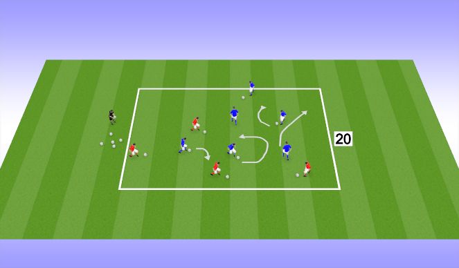 Football/Soccer Session Plan Drill (Colour): Arrival Activity