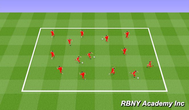 Football/Soccer Session Plan Drill (Colour): Dribbling Introduction